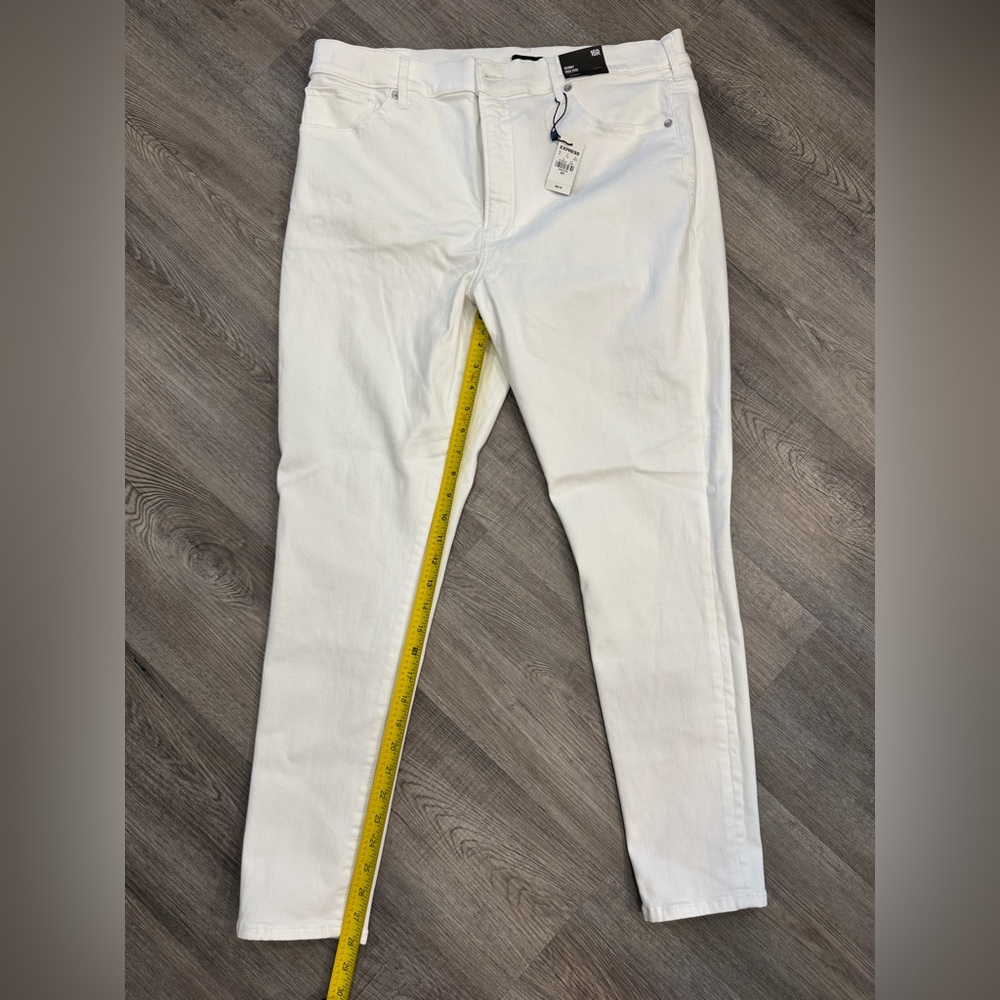 NWT white express jeans size 16R skinny high rise
